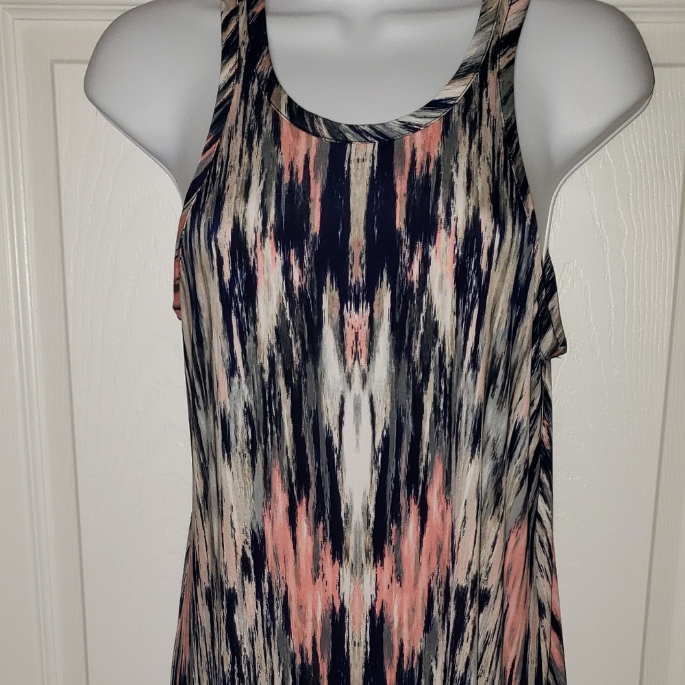 Allison Joy Pink, Gray, & Navy Dress Size M